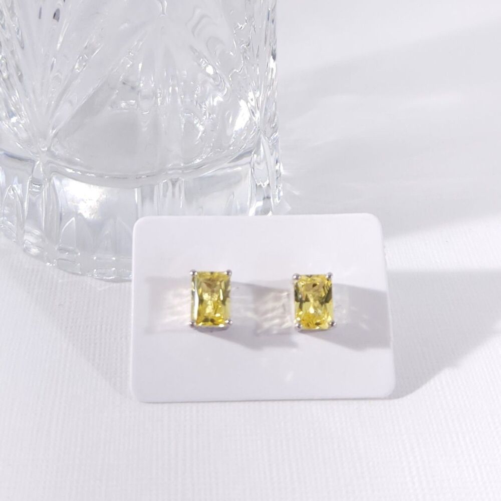 Yellow Sapphire Earrings 2.4 Carats tw